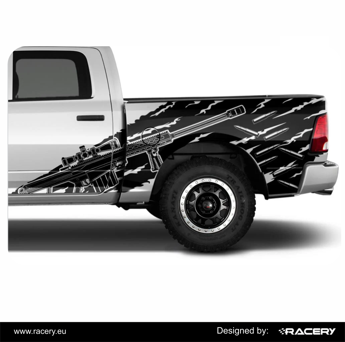 Naklejka na pickup Dodge RAM w stylu militarnym