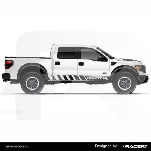 Naklejki na Ford F150 RAPTOR boczne dolne, odporne na warunki