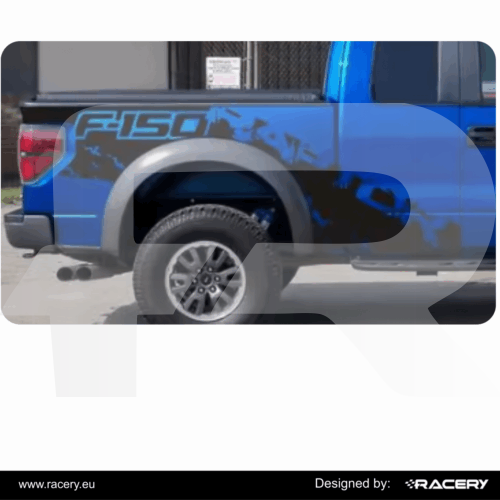 Naklejka na bok "Raptor F150" Ford F-150 2008-2014 zestaw dwóch naklejek