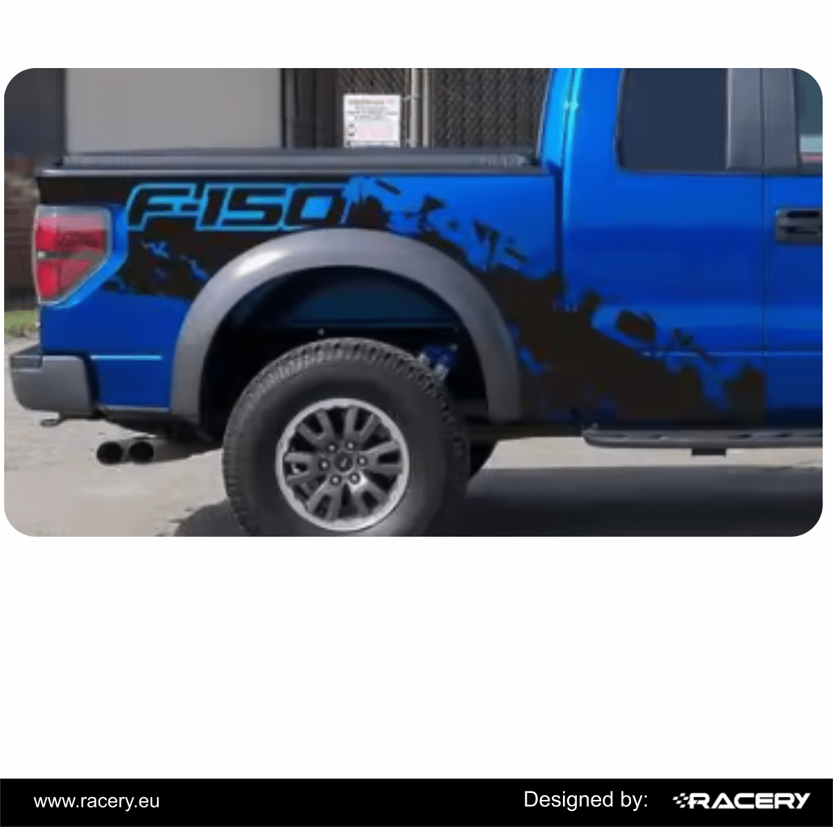 Naklejka na bok "Raptor F150" Ford F-150 2008-2014 zestaw dwóch naklejek