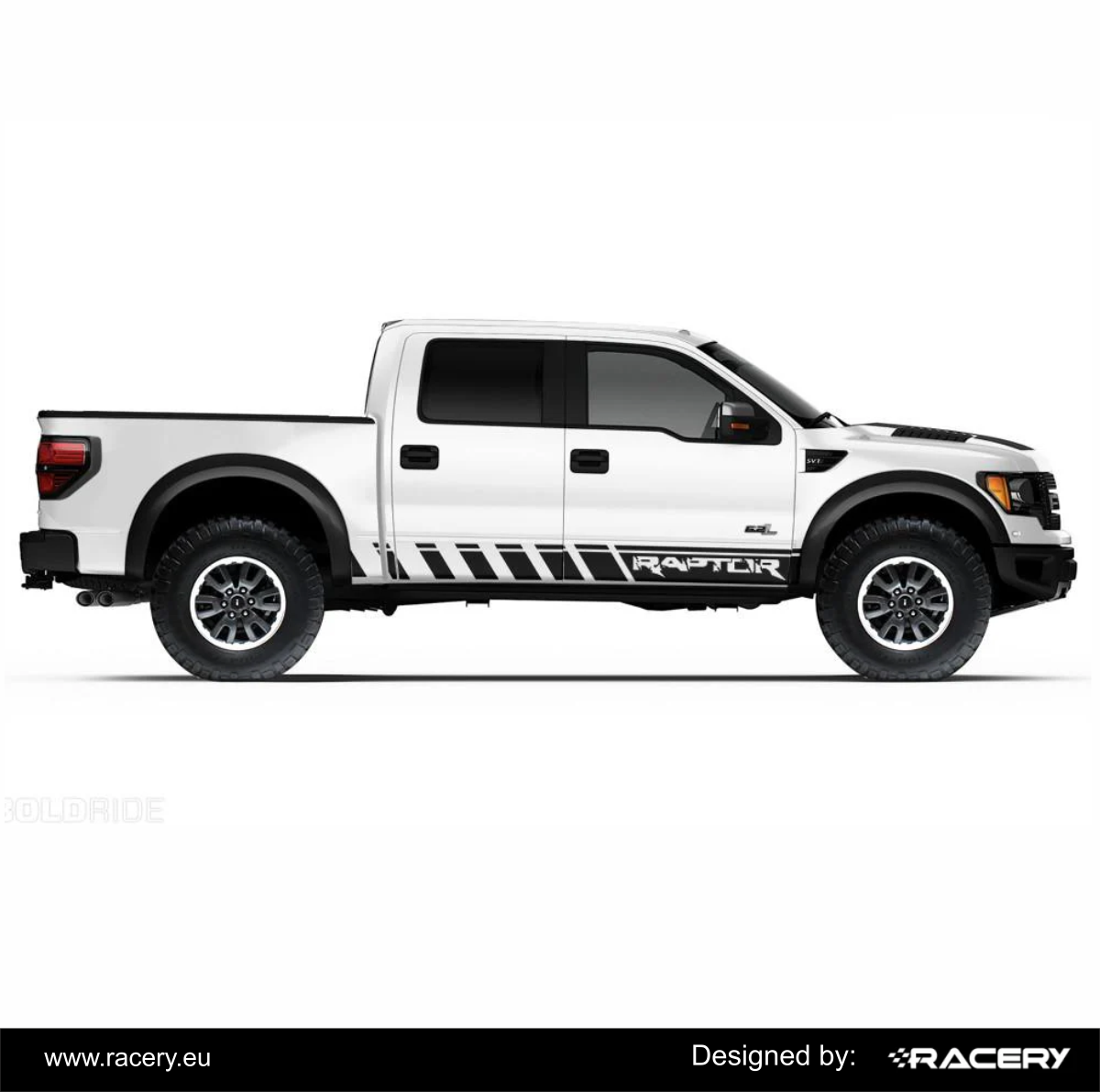 Naklejki na Ford F150 RAPTOR boczne dolne, odporne na warunki