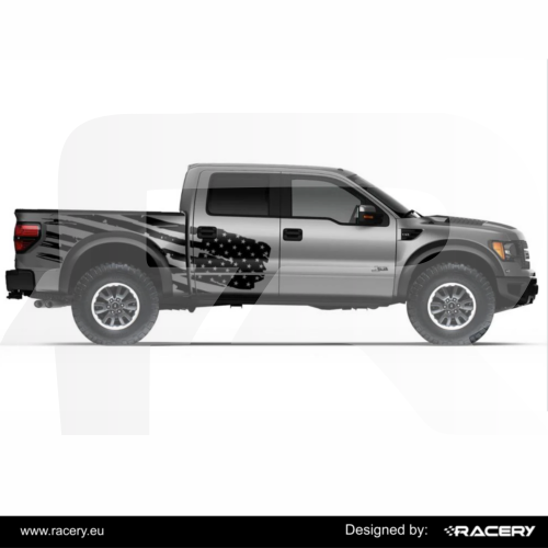 Naklejki na Ford F150, flaga amerykańska na bok