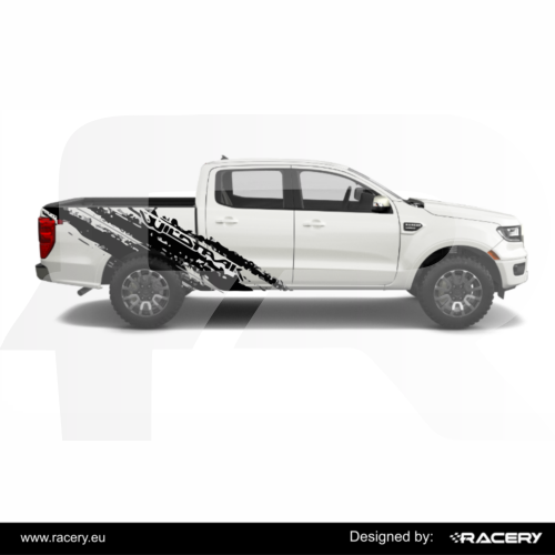 Naklejka boczna Ford Ranger WILDTRAK odporna. Naklejka w stylu offroad