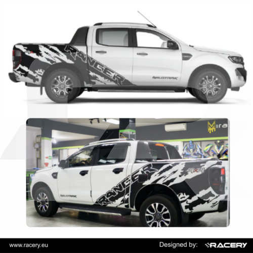 Naklejka na Ford Ranger WILDTRAK profesjonalna w stylu offroad