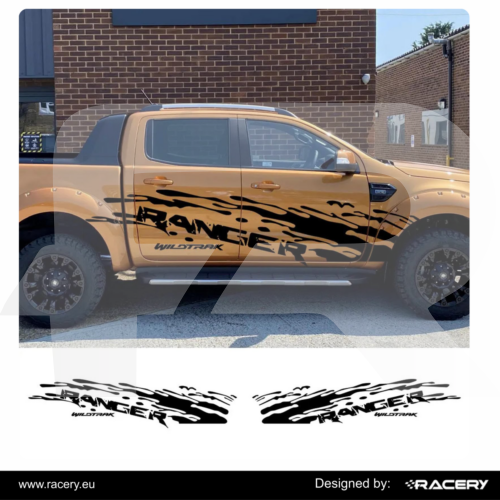 Naklejka na Ford Ranger, boczna, odporna na wodę i uv