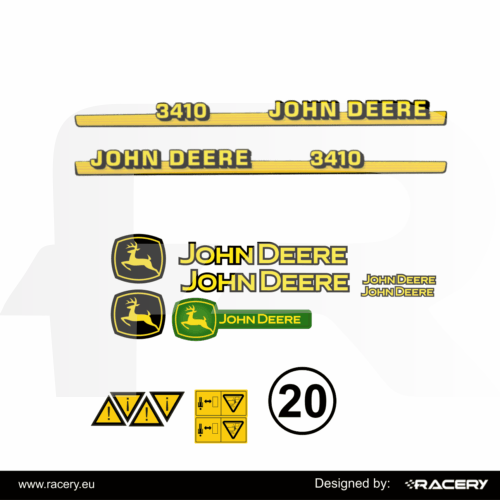 Naklejki na John Deere 3410 zestaw naklejek odporny uv