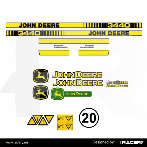 Naklejki na traktor John Deere 3440 zestaw odporny