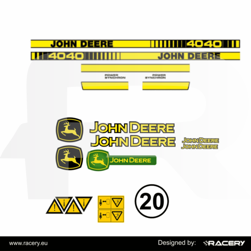 Naklejki na traktor John Deere 4040 zestaw odporna uv