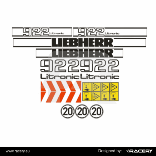 Naklejki na Liebherr A922 A 922 zestaw naklejek odporne UV
