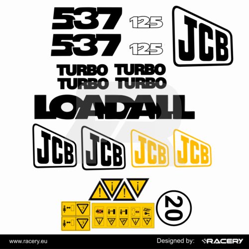 Naklejki na JCB 537-125 stary model zestaw na model 537 125
