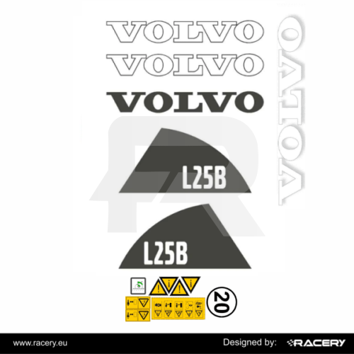 Zestaw naklejek na Volvo L25b na model L25 B