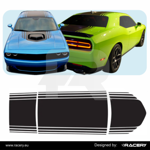 Naklejki na Dodge Challenger 2022 w wersji pasy Shaker