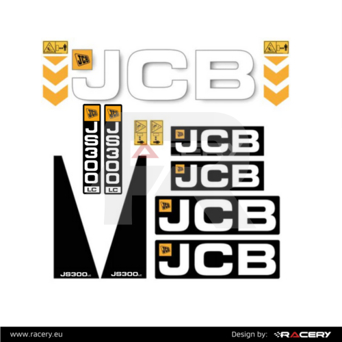 Zestaw naklejek na JCB JS300LC, pasujące na model JS 300 LC