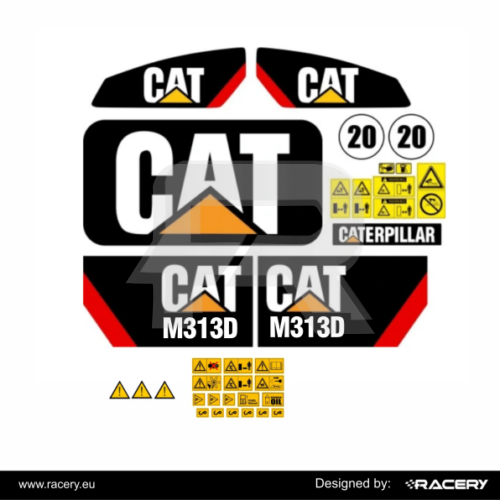 Naklejka na koparkę CAT M313D, zestaw na model M 313 D