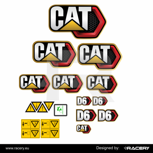 Zestaw naklejek na CAT D6 2020-2025 next gen