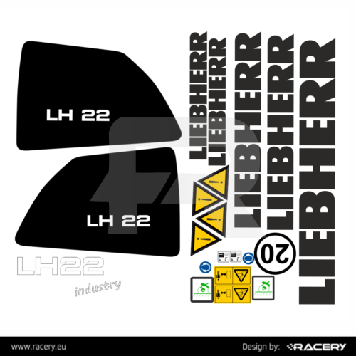 Zestaw naklejek na Liebherr LH22 LH 22 zestaw odporny na deszcz i uv